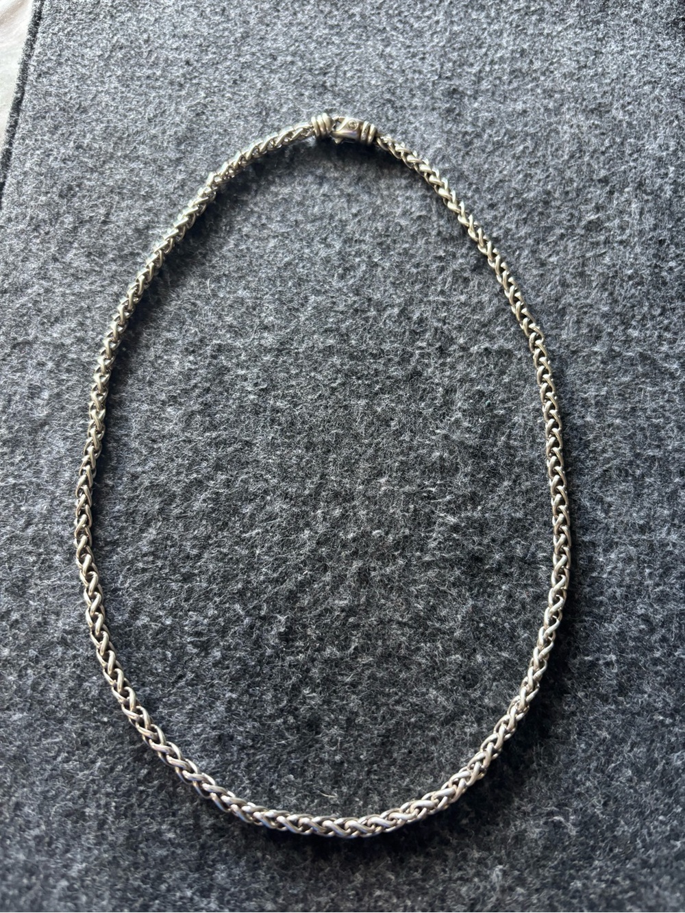 David Yurman Silver Twisted Rope Necklace